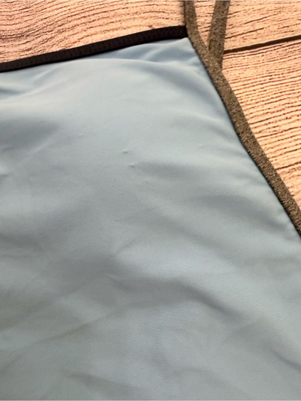 Aerie Light Blue One-Piece Swimsuit with Grey Trim - Small - Picture 4 of 6